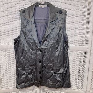 TravelSmith Pewter Gray City Safari Crinkle Vest (XL)